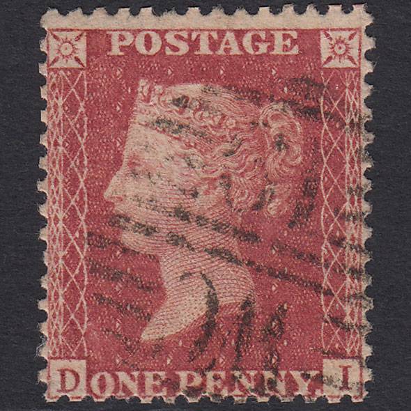 GB QV 1857 1d Rose-red (Plate 63) SG40-C10(1) DI FU London D&S WC19
