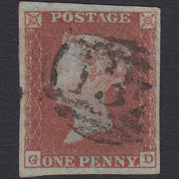 GB QV 1841 1d Red-brown (Plate 96) SG8-B1(1) GD GU 4 Margins 132