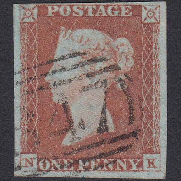 GB QV 1841 1d Red-brown (Plate 72) SG8-B1(1) NK FU 4 Margins