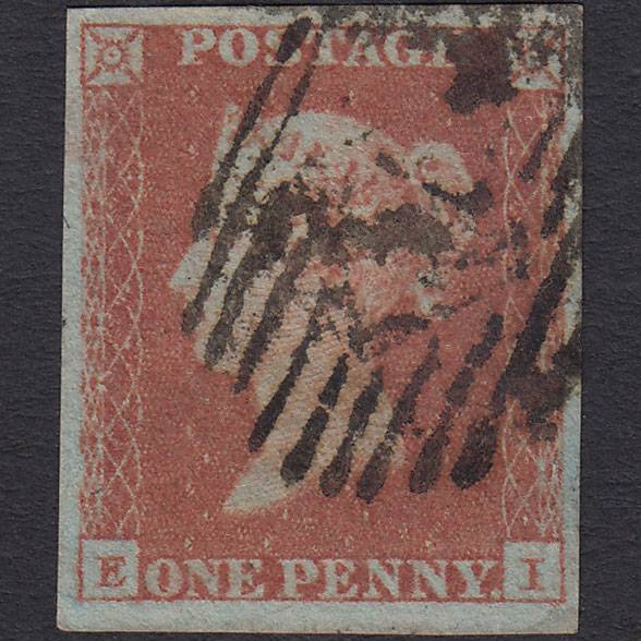 GB QV 1841 1d Red-brown (Plate 109) SG8-B1(1) EI FU 4M London IS Cancel