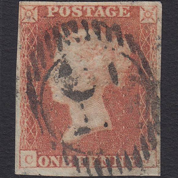 GB QV 1841 1d Red-brown (Plate 102) SG8-B1(1) CJ GU 4M London D&S Cancel