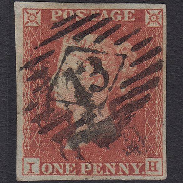 GB QV 1841 1d Red-brown Pl 170 SG8-B2(1) IH GU 4 Margins London IS 13