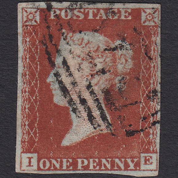 GB QV 1841 1d (Plate 48) SG8-B1(1) Ivory Head IE FU 4M Northampton 570