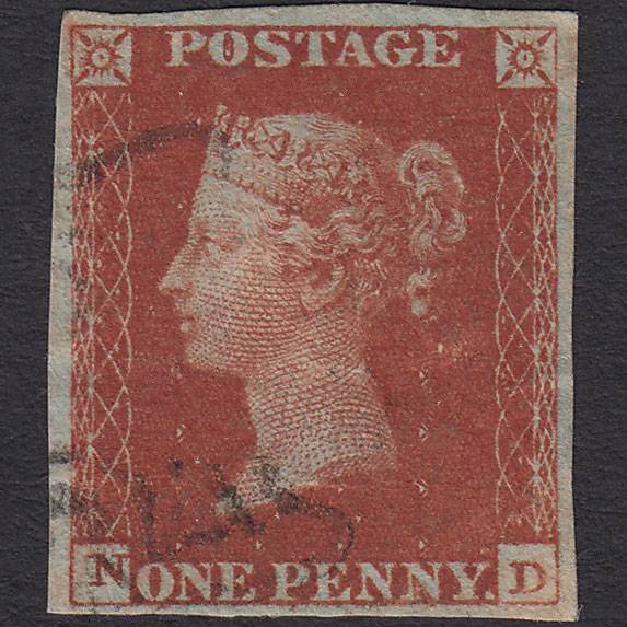 GB QV 1841 1d (Plate 53) SG10-B1(4) ND GU 4M Very Late Maltese Cross Usage