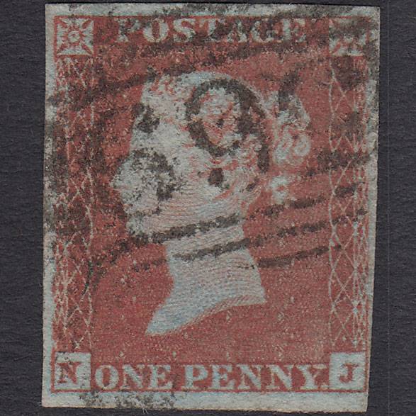 GB QV 1841 1d Red-brown (Plate 138) SG8-B2(1) NJ FU 4M Northallerton 569