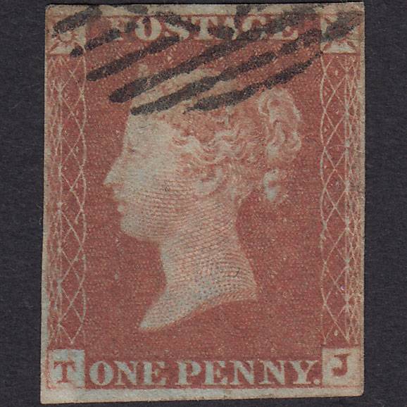 GB QV 1841 1d Red-brown (Plate 80) SG8-B1(1) TJ GU London Light Cancel
