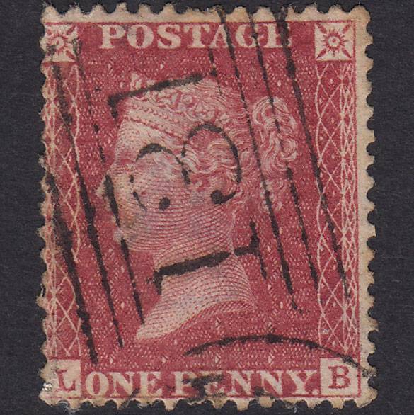 GB QV 1857 1d Rose-red (Plate 36) SG40-C10(1) LB GU Edinburgh 131