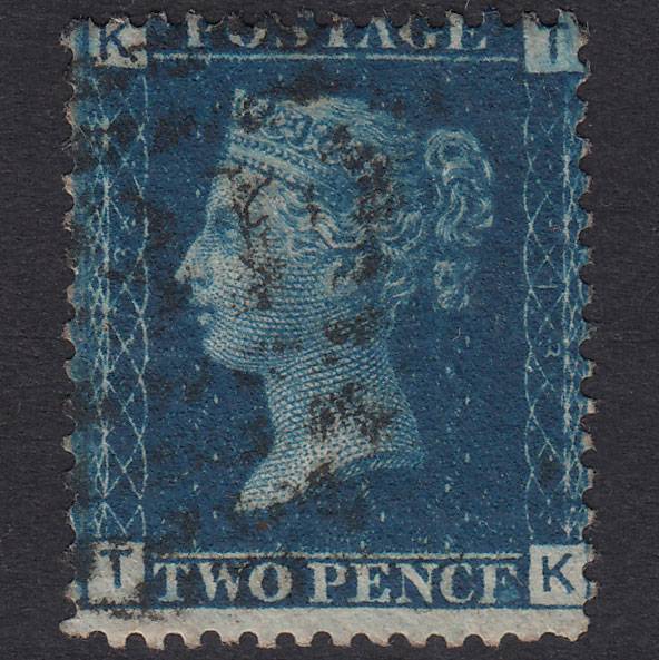 GB QV 1869 2d Deep Blue Plate 13 SG47-G3 TK FU