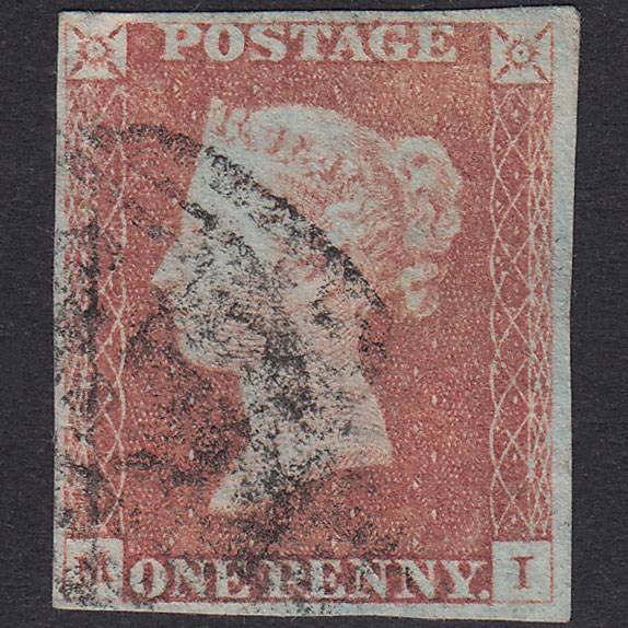 GB QV 1841 1d Pale Red-Brown Plate 84 SG9-B1(3) MI GU 4 Margins