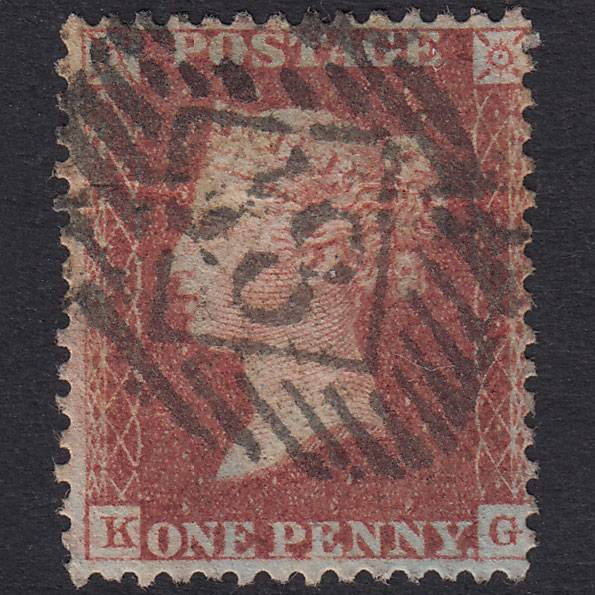 GB QV 1855 1d Red-Brown Plate 18 SGC6(1) KG GU London IS 18