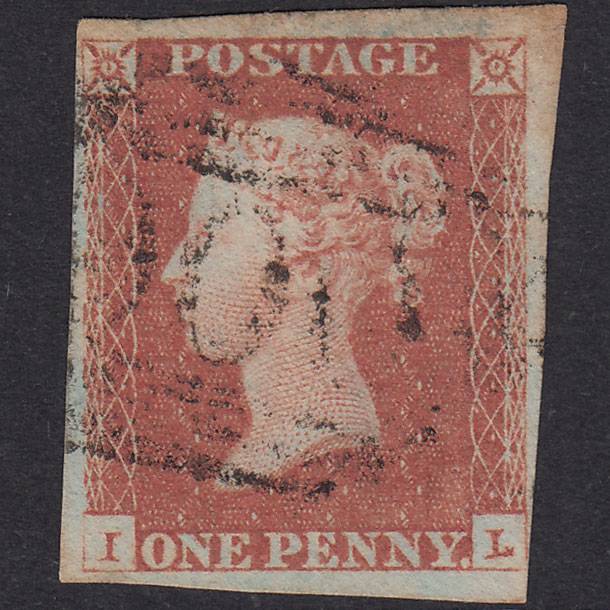 GB QV 1841 1d Plate 79 SG8-B1(1) IL GU Nr 4M Witham 900 Malformed L