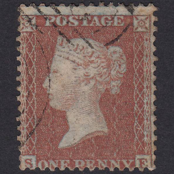 GB QV 1855 1d Red-Brown Plate 14 SG24-C3(1) SE GU Light Cancel