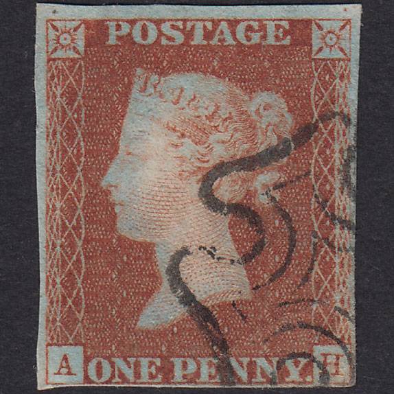 GB QV 1841 1d Red-Brown Plate 24 SG8-B1(1) AH GU Missing Imprimatur 4M MX