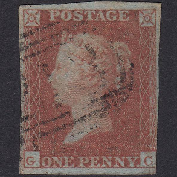 GB QV 1841 1d Red-Brown Plate 175 SG8-B2(1) GC GU 3 Margins Woodville 213