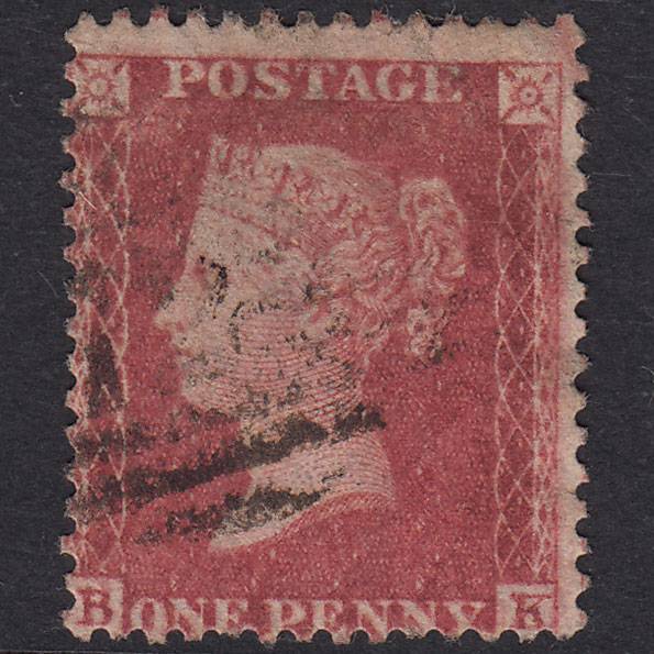 GB QV 1857 1d Rose-Red Plate 60 SG40-C10(1) BK GU