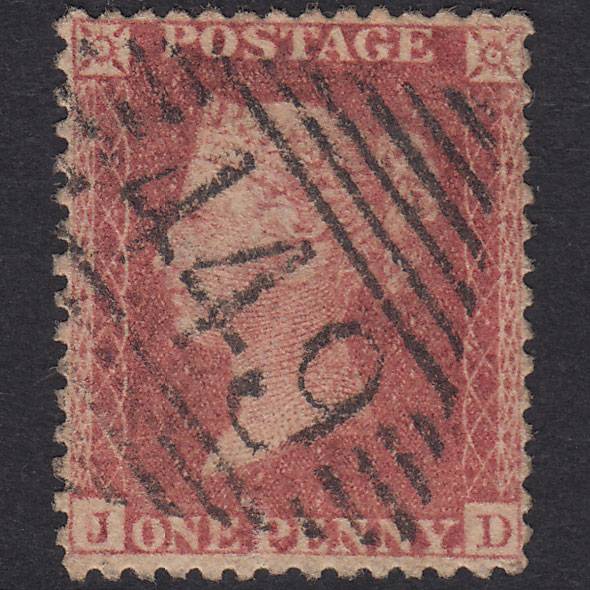 GB QV 1857 1d Plate 68 SG40-C10(1) JD GU Wicklow 449 Well Centred