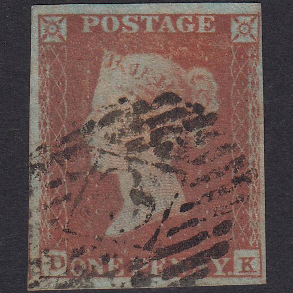 GB QV 1841 1d Red-Brown Plate 92 SG8-B1(1) DK GU 4M London IS Cancel
