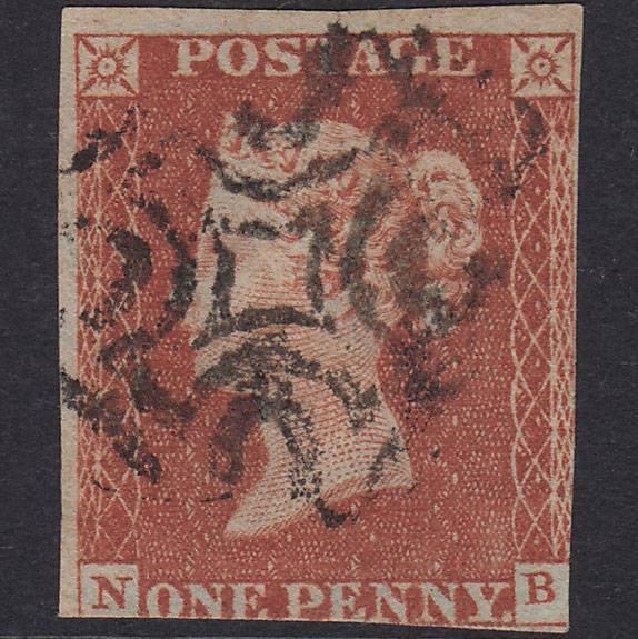 GB QV 1841 1d Red-Brown Plate 31 SG8-B1(1) NB GU Maltese Cross