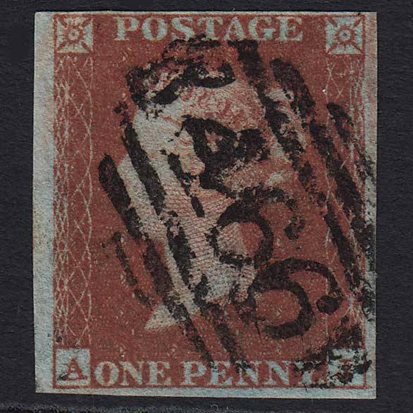GB QV 1841 1d Pl 134 SG8 AJ FU Liverpool 466 4M Imperf Missing Imprimatur