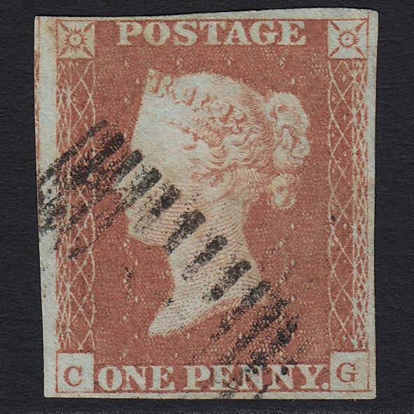 GB QV 1841 1d Red-brown (Plate 72) SG8-B1(1) CG FU in Scotland 4 Margins