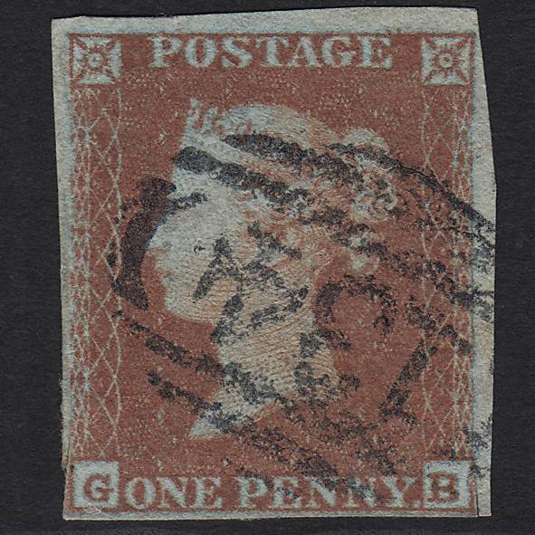 GB QV 1841 1d Pl 137 SG8-B2(1) GB GU Blue-black Bristol 134 4M Imperf