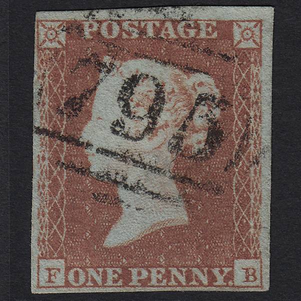 GB QV 1841 1d Red-brown (Plate 118) SG8-B1(1) FB FU Thirsk 795 4 Margins