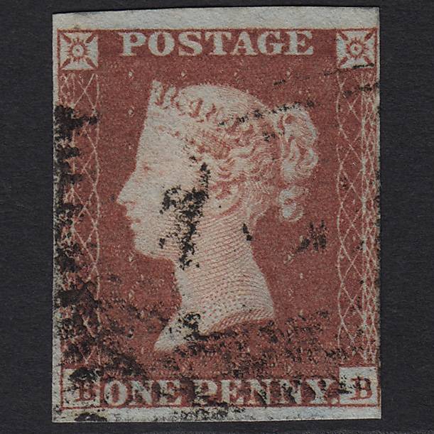 GB QV 1841 1d Red-brown (Plate 95) SG8-B1(1) BB GU 4M Imperf