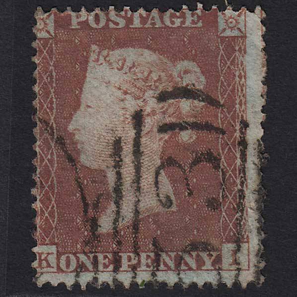 GB QV 1854 1d Red-brown (Plate 202) SG17-C1(1) KI FU Bath 53 Sideways Duplex