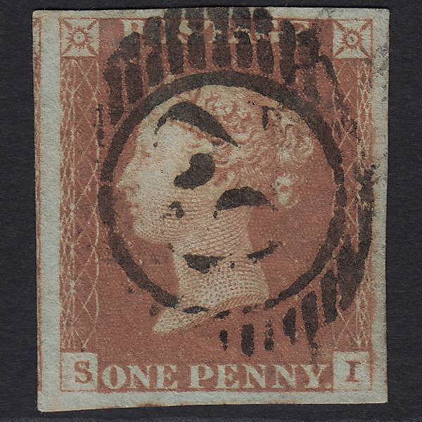 GB QV 1841 1d Red-brown (Plate 81) SG8-B1(1) SI FU in London 4M Imperf