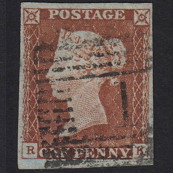 GB QV 1841 1d Red-brown (Plate 42) SG8-B1(1) RK FU Aberdeen 1 4 Margins