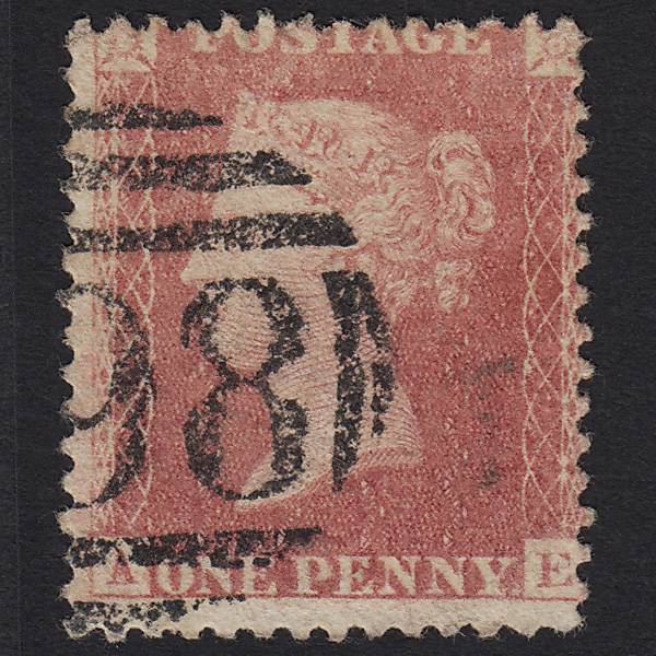 GB QV 1857 1d Rose-red (Plate 66) SG40-C10(1) AE FU Missing Imprimatur