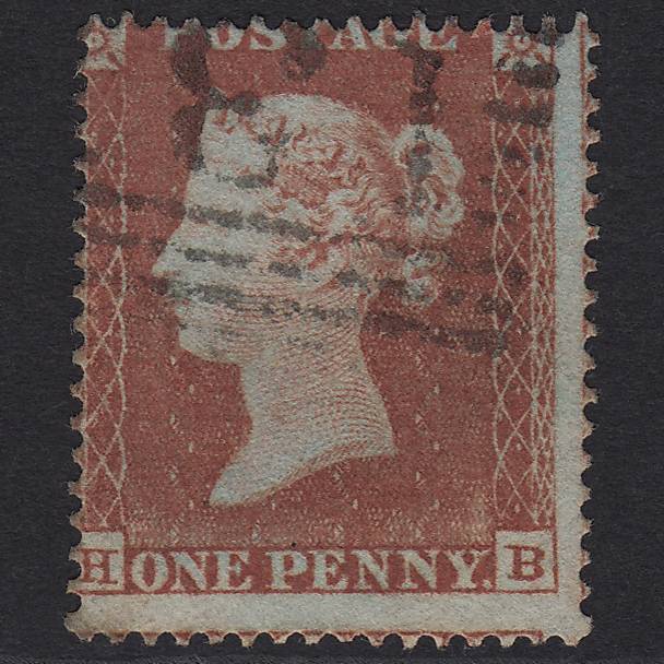 GB QV 1854 1d Red-brown (Plate 165) SG17-C1(1) HB FU Edinburgh 131