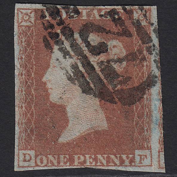 GB QV 1841 1d Red-brown (Plate 106) SG8-B1(1) DF FU 4M Imperf