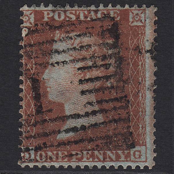 GB QV 1854 1d Red-brown (Plate 197) SG17-C1(1) DG FU Scotland