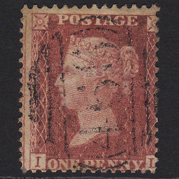 GB QV 1857 1d Rose-red (Plate 55) SG40-C10(1) IL GU Liverpool 466 Misperf