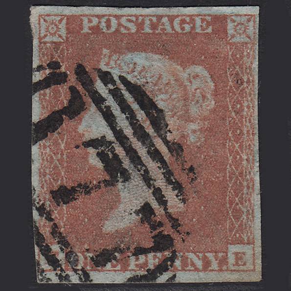 GB QV 1841 1d Red-brown Pl 122 SG8-B1(1) EE FU 4 Margins Cheltenham 177