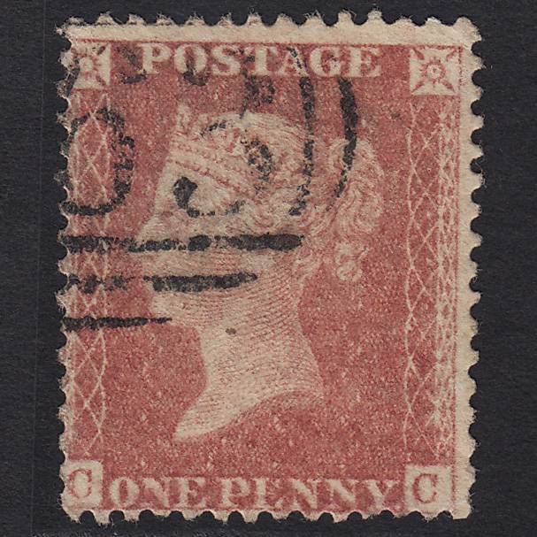 GB QV 1857 1d Rose-red (Plate 67) SG40-C10(1) CC GU Misperf