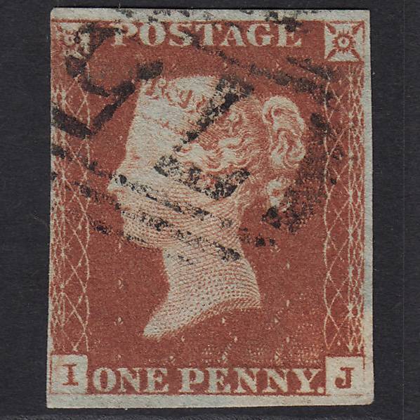 GB QV 1841 1d (Plate 65) SG8-B1(1) IJ FU Missing Imprimatur nr 4 Margins