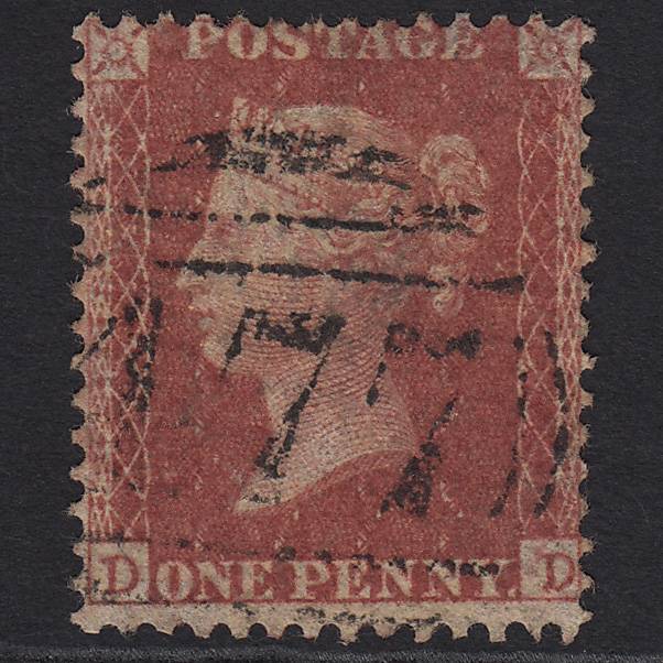 GB QV 1857 1d Rose-red (Plate 62) SG40-C10(1) DD GU Louth 477