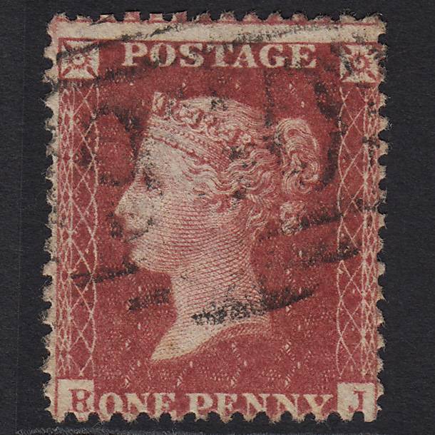 GB QV 1857 1d Rose-red (Plate 56) SG40-C10(1) RJ FU Misperf