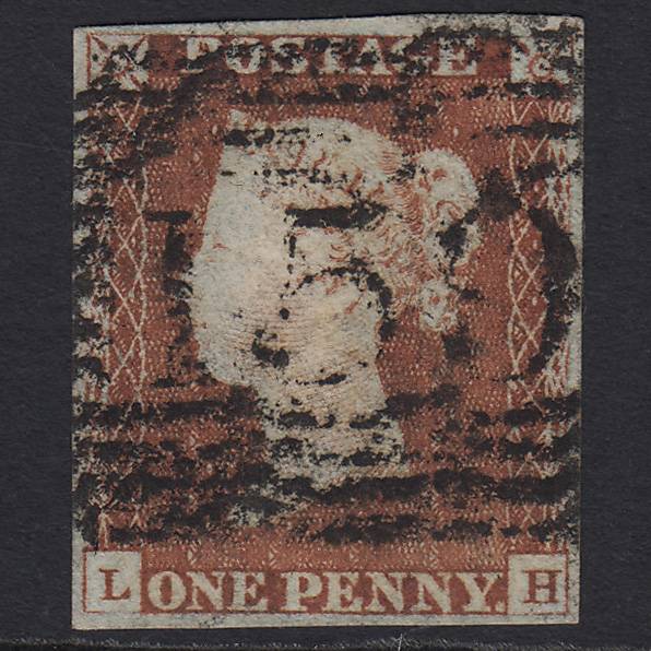 GB QV 1841 1d Red-brown (Plate 45) SG8-B1(1) LH GU 4 Margins Glasgow 159