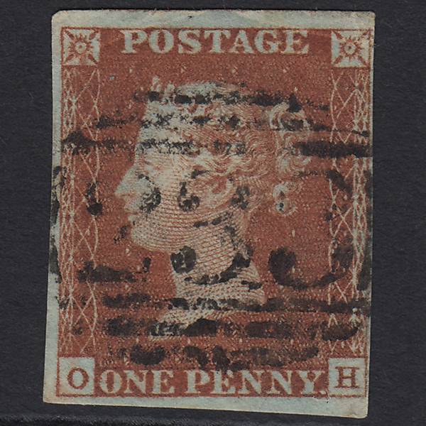 GB QV 1841 1d Red-brown Pl 52 SG8-B1(1) OH GU 4 Margins Darlington 233