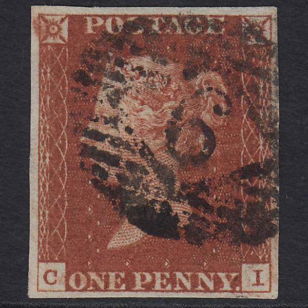 GB QV 1841 1d DP Red-brown Pl 56 SG10-B1(4) CI GU 4M London IS Cancel