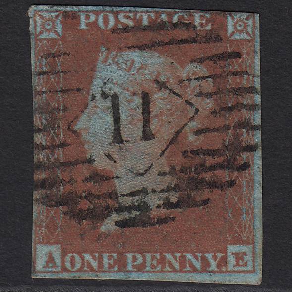 GB QV 1841 1d (Plate 111) SG8a-B1(2) AE GU nr 4 Margins London IS 11