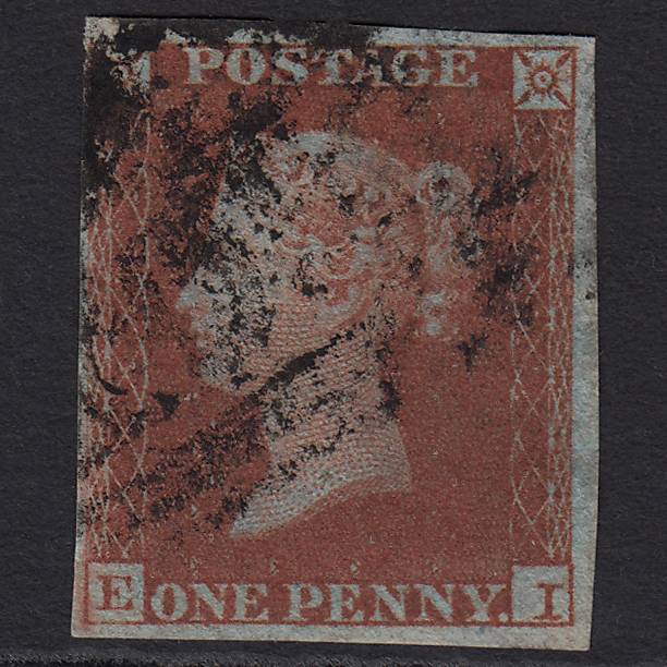GB QV 1841 1d Red-brown (Plate 158) SG8-B2(1) EI GU 4 Margins