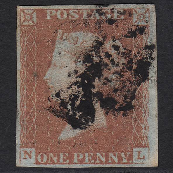 GB QV 1841 1d (Plate 23) SG8-B1(1) NL FU Missing Imprimatur 4M MX