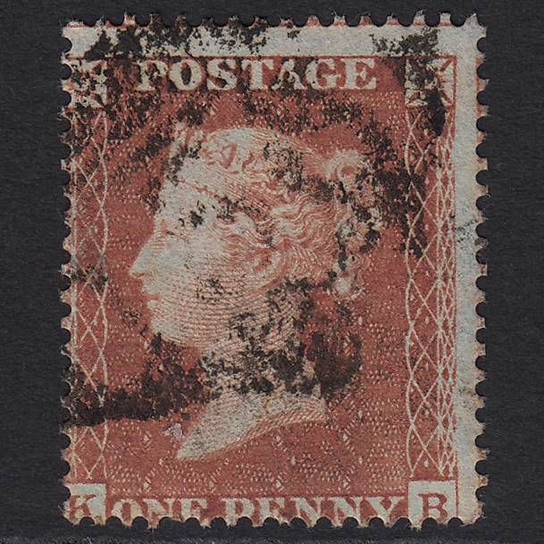 GB QV 1854 1d Red-brown Plate R6 SG17-C1(1) KB FU Misperf