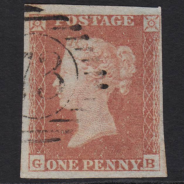 GB QV 1841 1d Red-brown (Plate 164) SG8-B2(1) GB VFU 4M London D&S 73