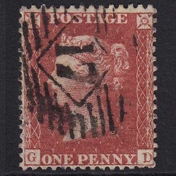 GB QV 1857 1d Rose-red (Plate 47) SG40-C10(1) GD GU London IS 17
