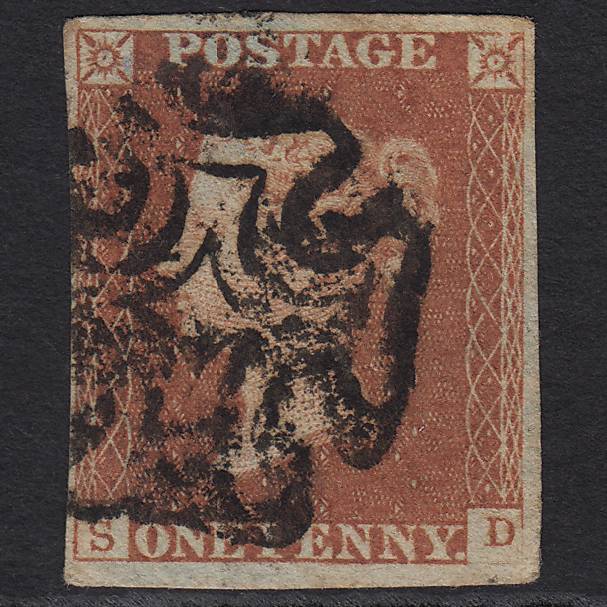 GB QV 1841 1d (Plate 23) SG8-B1(1) GUideline SD GU Missing Imprimatur 4M MX